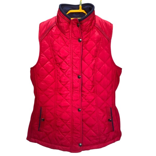 Cashew Flower Women's Quilted Vest Jacket Red